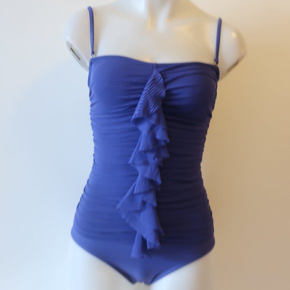 Womens Be Creative Purple Ruched One Piece Swimsuit S * - Picture 1 of 13